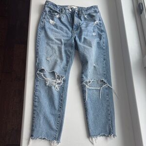 Garage Light Blue Distressed Jeans